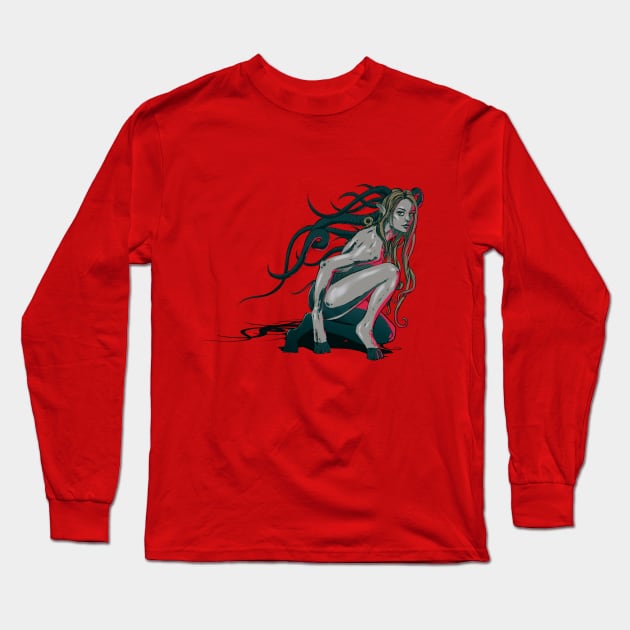 goat queen! shub niggurath Long Sleeve T-Shirt by Kotolevskiy